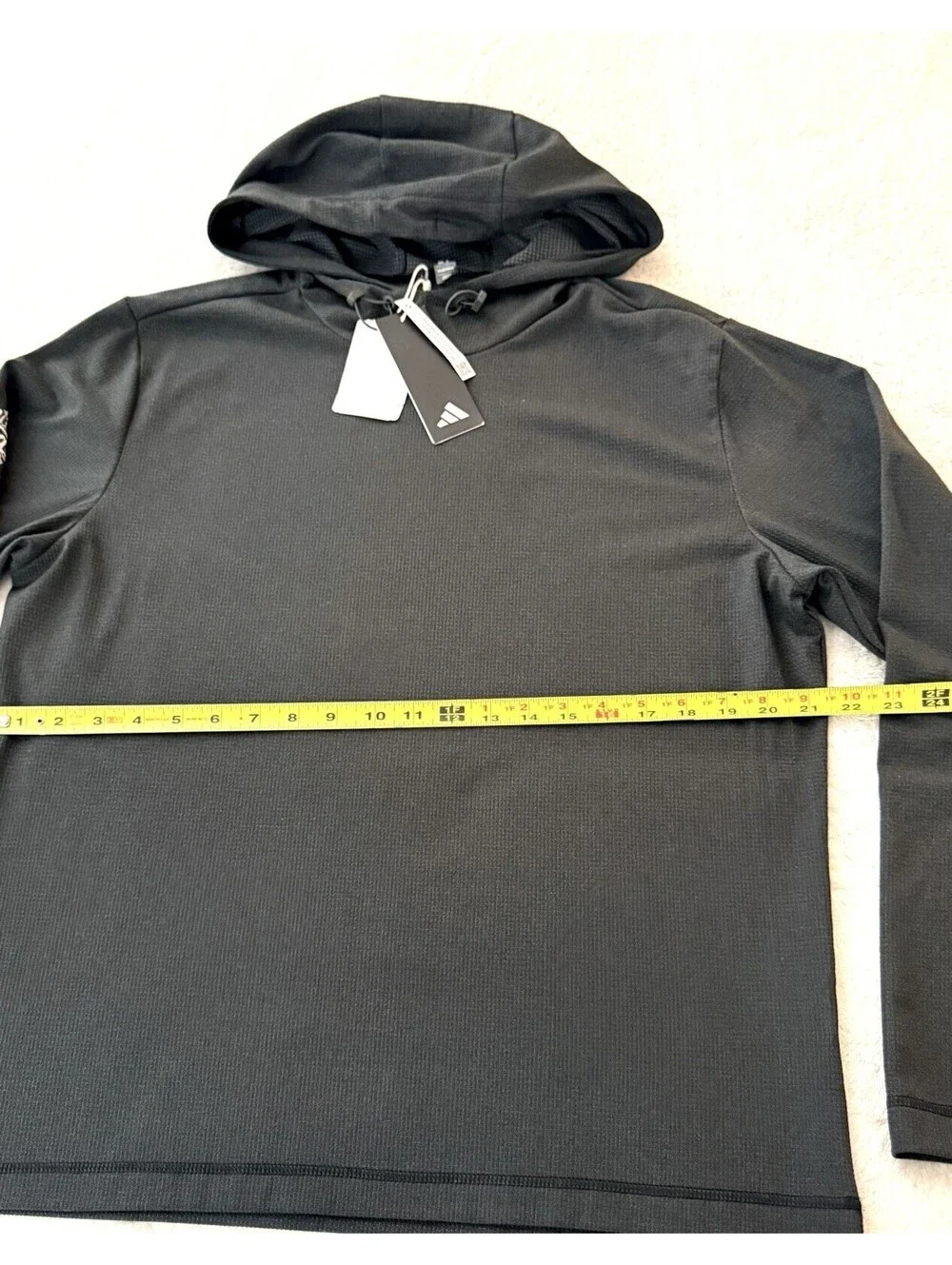 Adidas Men’s M LT Wght Hoodie Black Lightweight Hooded Shirt NWT HZ0419